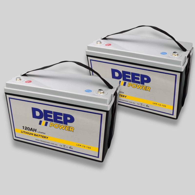 Deep Power 12v 120ah Lithium LiFePo4 battery (Pack of 2)
