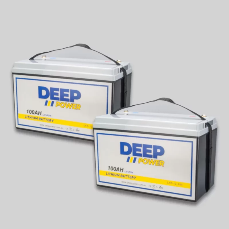 Deep Power 12v 100ah Lithium LiFePo4 battery (Pack of 2)